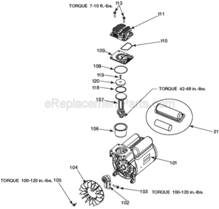 Page B Diagram and Parts List for CPF23400P Type 0 Porter Cable Compressor